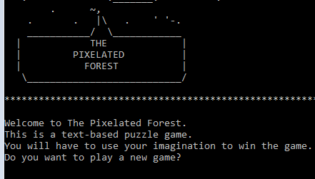 The Pixelated Forest game Python